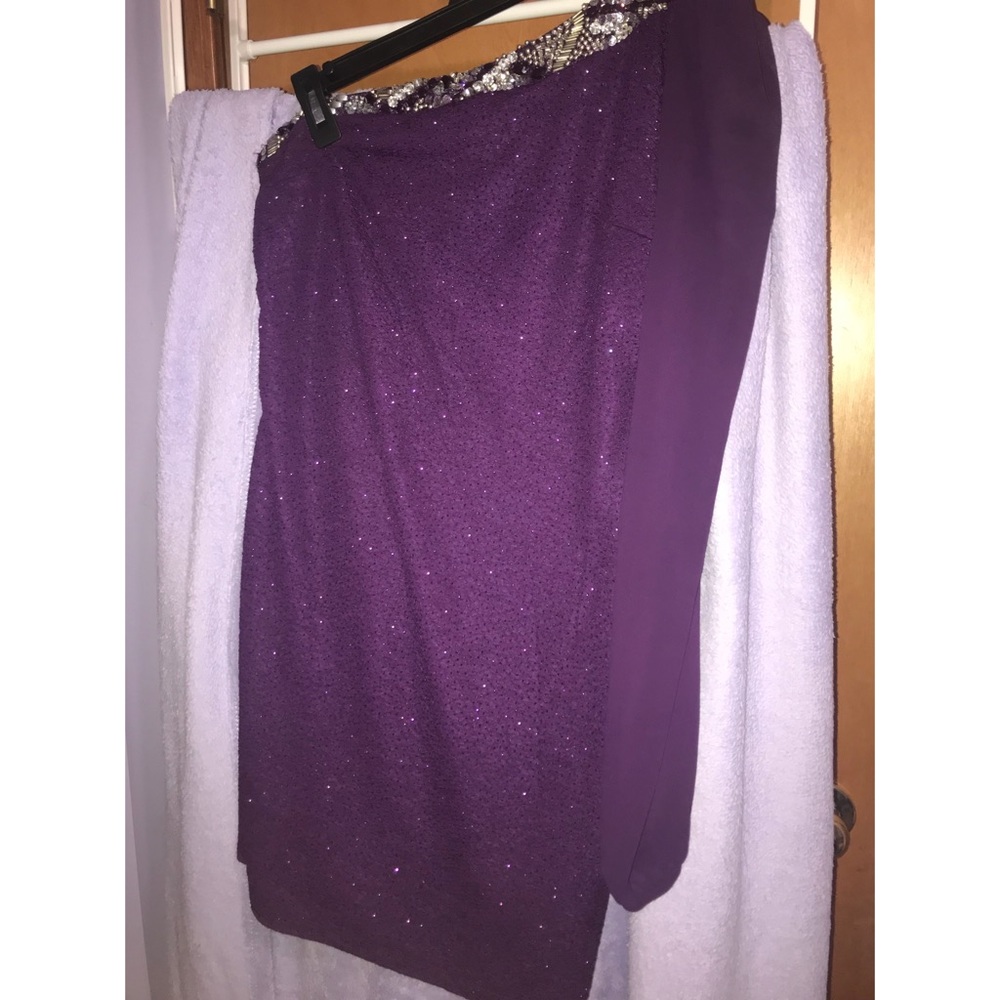 SEQUIN HEART PURPLE FORMAL DRESS